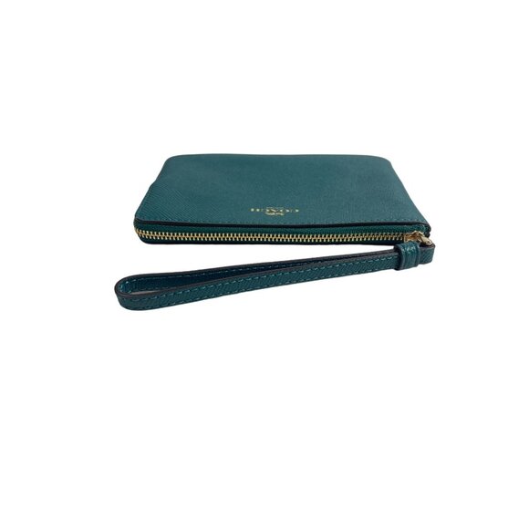 Coach Women's Emerald Green Wristlet Purse Sz S - Picture 7 of 11